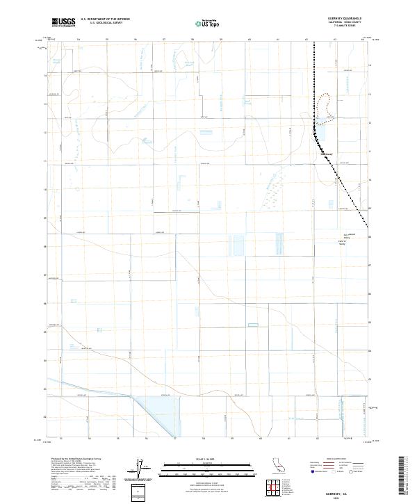 Guernsey, CA — USGS 7.5-minute topo (2021)