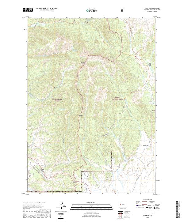 Pass Peak, WY — USGS 7.5-minute topo (2021)