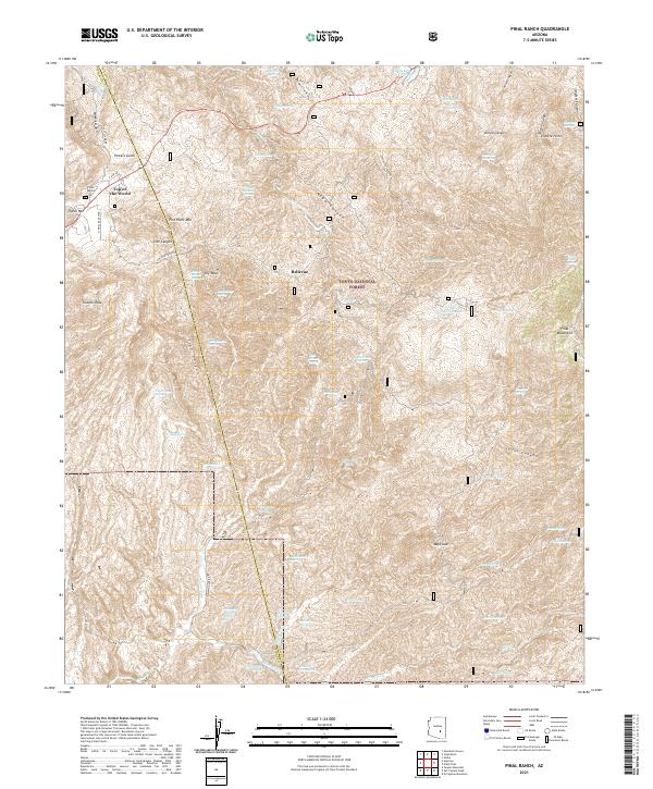 Pinal Ranch, AZ — USGS 7.5-minute topo (2021)