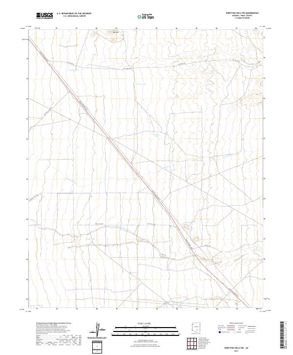 Ninetysix Hills SW, AZ — USGS 7.5-minute topo (2021)