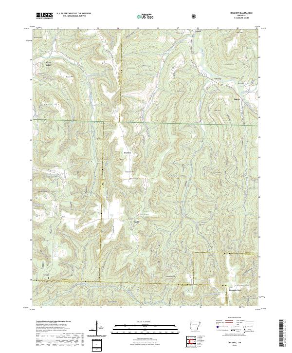 Delaney, AR — USGS 7.5-minute topo (2024)