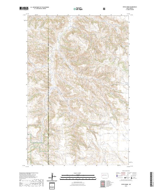 Petes Creek, ND — USGS 7.5-minute topo (2024)