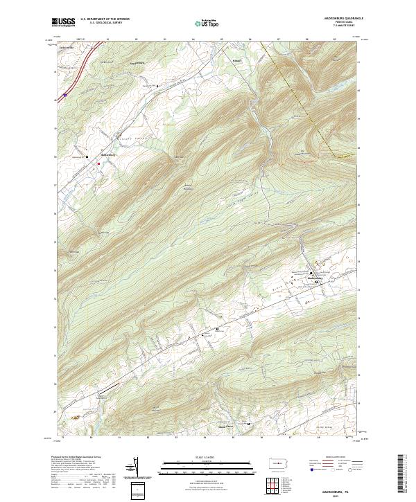 Madisonburg, PA — USGS 7.5-minute topo (2023)