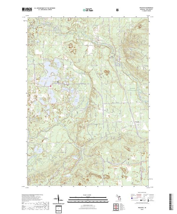 Peacock, MI — USGS 7.5-minute topo (2023)