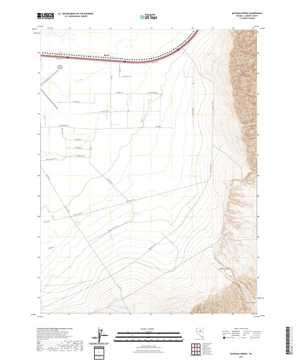 Bateman Spring, NV — USGS 7.5-minute topo (2021)