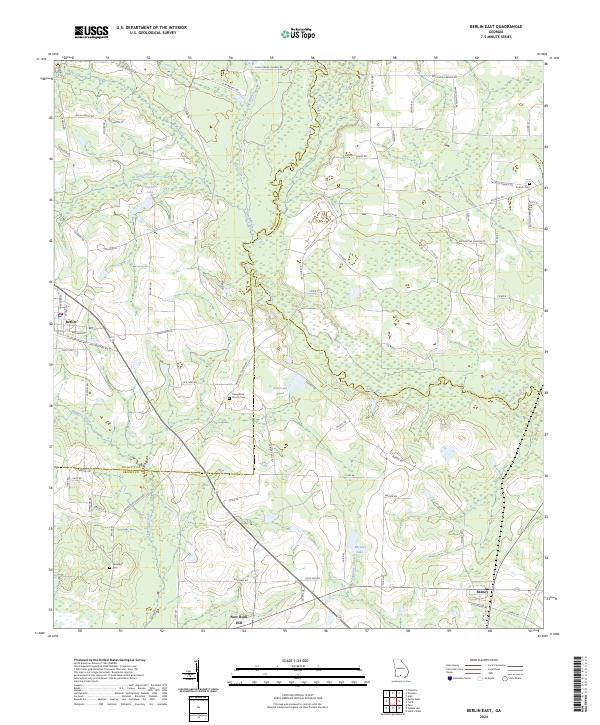 Berlin East, GA — USGS 7.5-minute topo (2024)