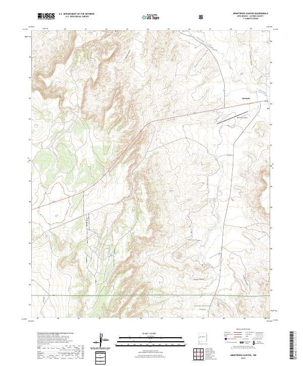 Armstrong Canyon, NM — USGS 7.5-minute topo (2023)
