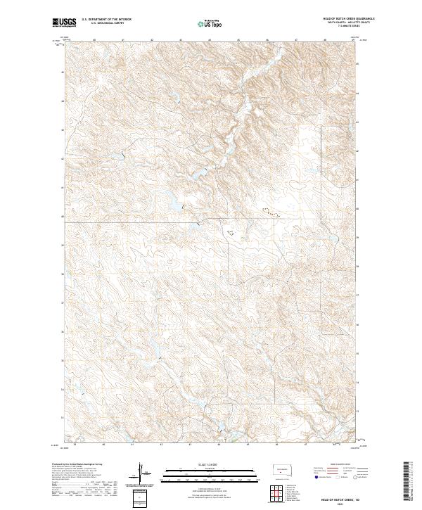 Head of Butch Creek, SD — USGS 7.5-minute topo (2021)