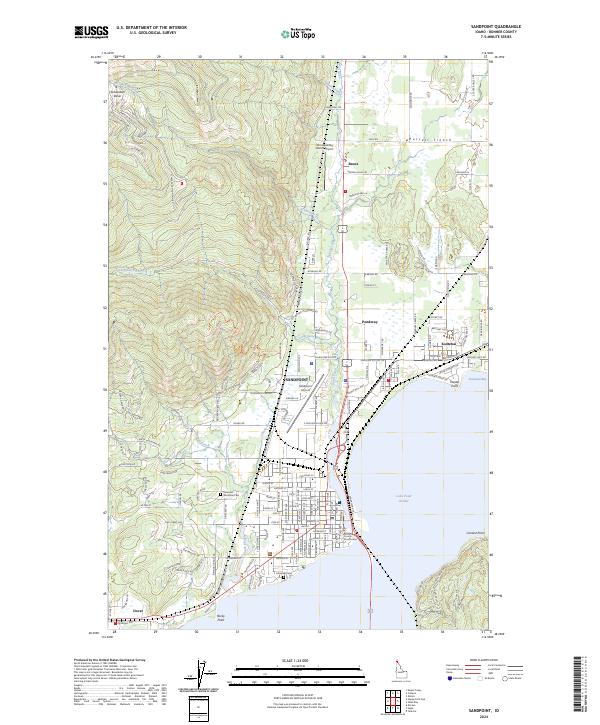 Sandpoint, ID — USGS 7.5-minute topo (2024)