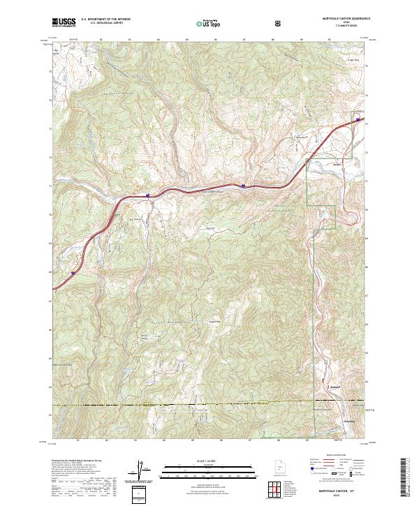 Marysvale Canyon, UT — USGS 7.5-minute topo (2023)