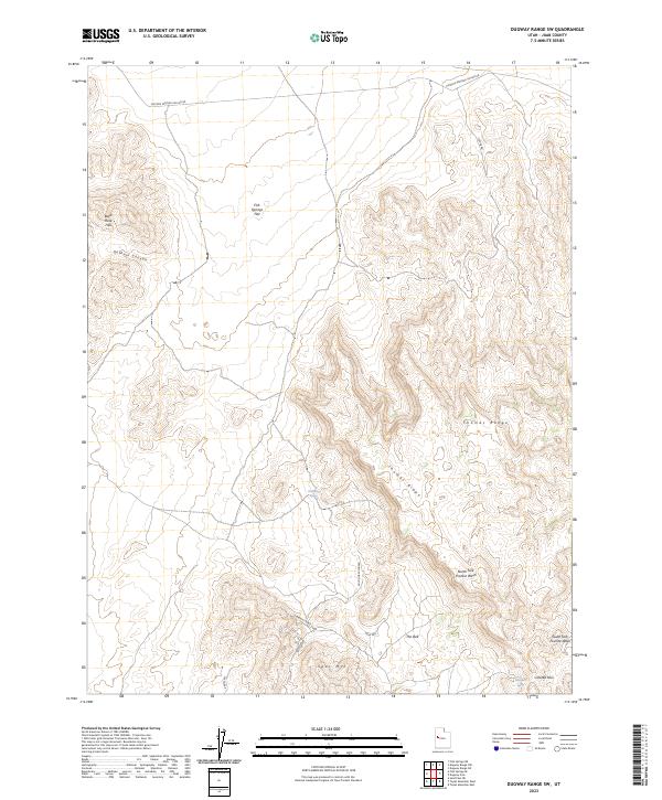 Dugway Range SW, UT — USGS 7.5-minute topo (2023)