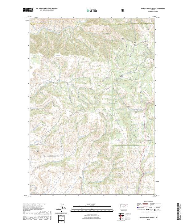Meadow Brook Summit, OR — USGS 7.5-minute topo (2023)