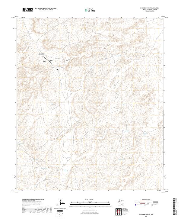 Chico Draw East, TX — USGS 7.5-minute topo (2022)