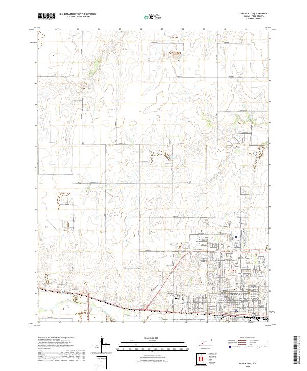 Dodge City, KS — USGS 7.5-minute topo (2022)