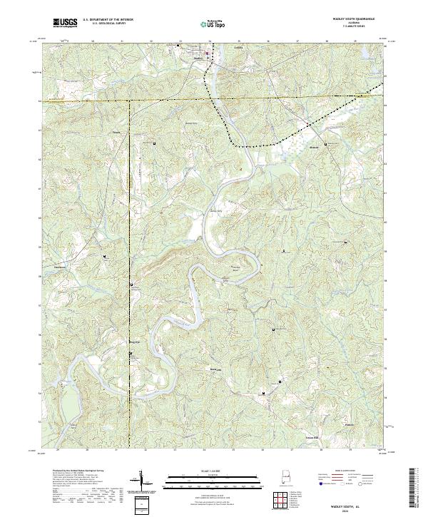 Wadley South, AL — USGS 7.5-minute topo (2024)