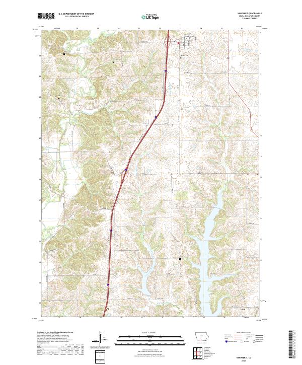 Van Wert, IA — USGS 7.5-minute topo (2022)