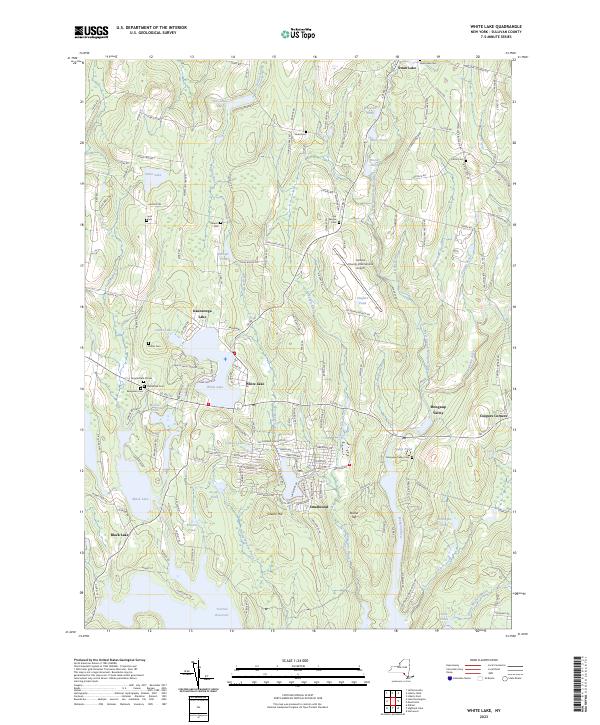 White Lake, NY — USGS 7.5-minute topo (2023)