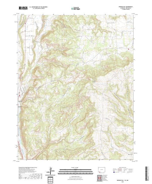 Bondad Hill, CO-NM — USGS 7.5-minute topo (2022)