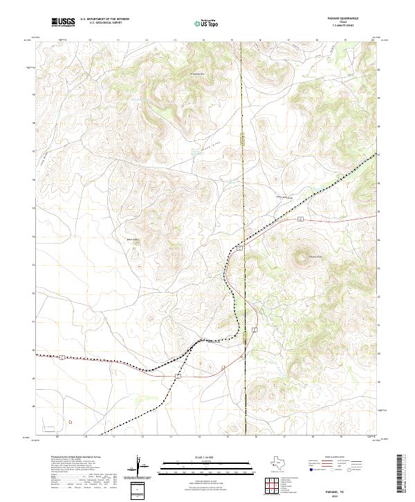 Paisano, TX — USGS 7.5-minute topo (2022)