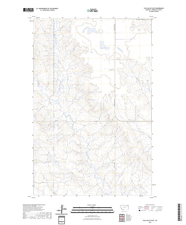Tule Valley East, MT — USGS 7.5-minute topo (2024)