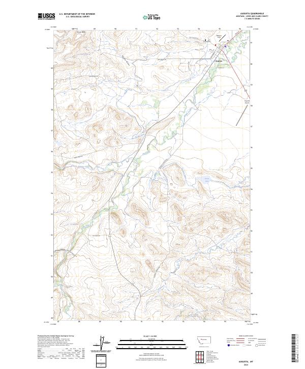 Augusta, MT — USGS 7.5-minute topo (2024)