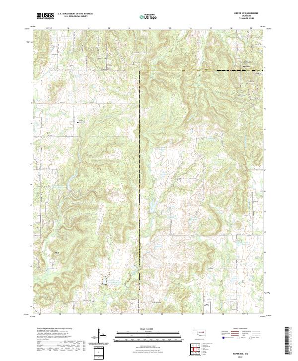 Kiefer SW, OK — USGS 7.5-minute topo (2022)