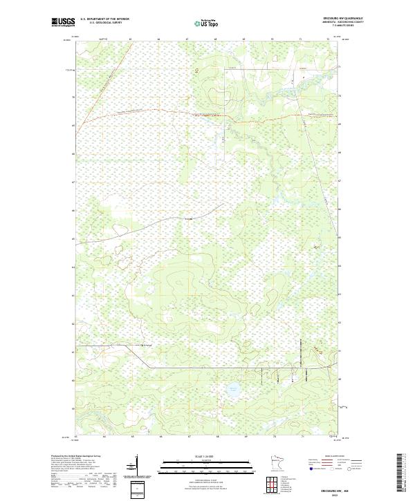 Ericsburg NW, MN — USGS 7.5-minute topo (2022)