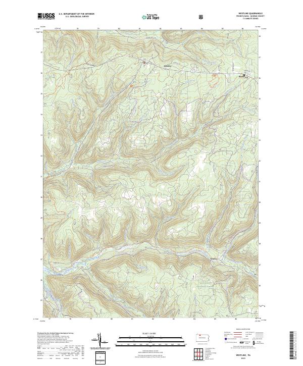 Westline, PA — USGS 7.5-minute topo (2023)