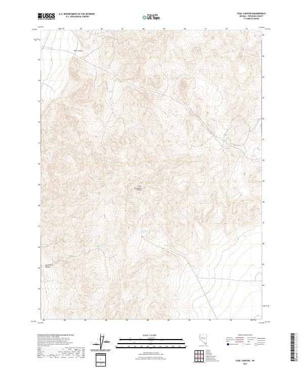Coal Canyon, NV — USGS 7.5-minute topo (2021)