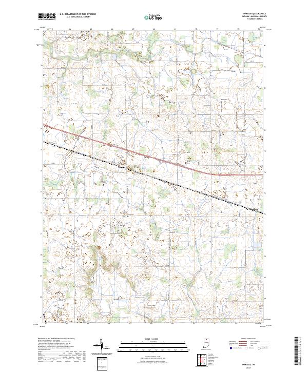 Inwood, IN — USGS 7.5-minute topo (2022)