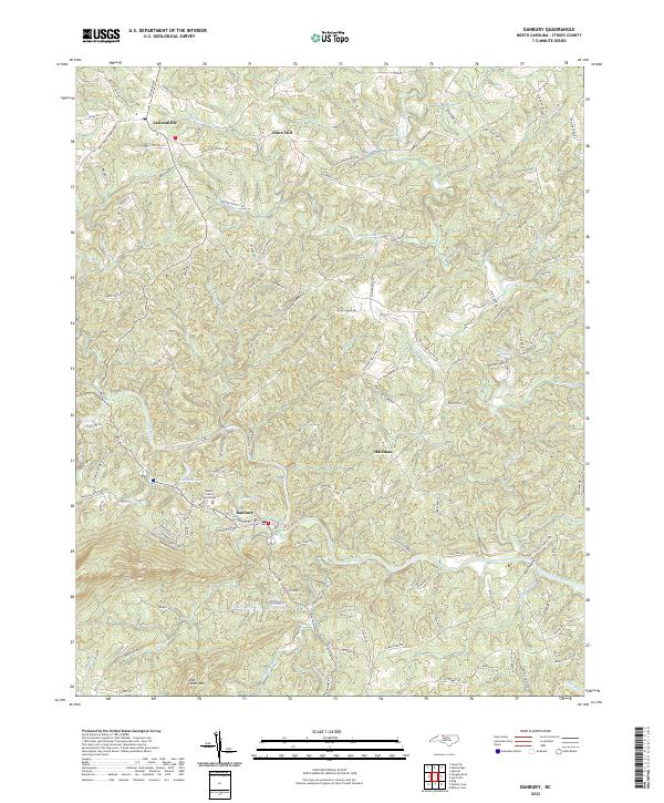 Danbury, NC — USGS 7.5-minute topo (2022)
