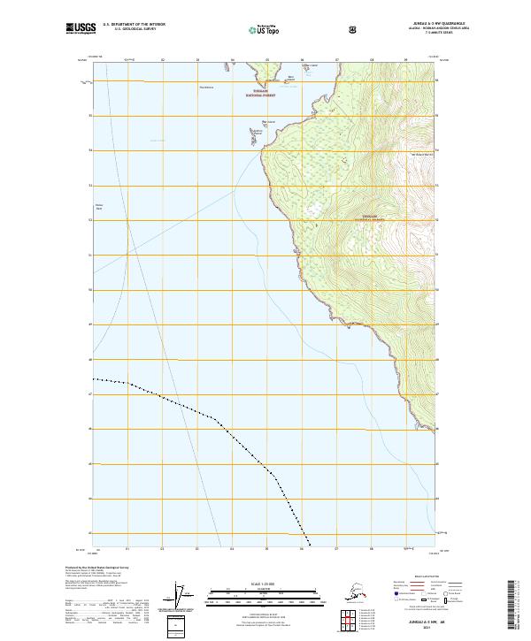 Juneau A-3 NW, AK — USGS 7.5-minute topo (2021)