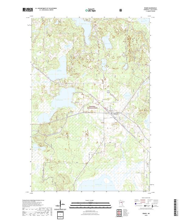 Remer, MN — USGS 7.5-minute topo (2022)