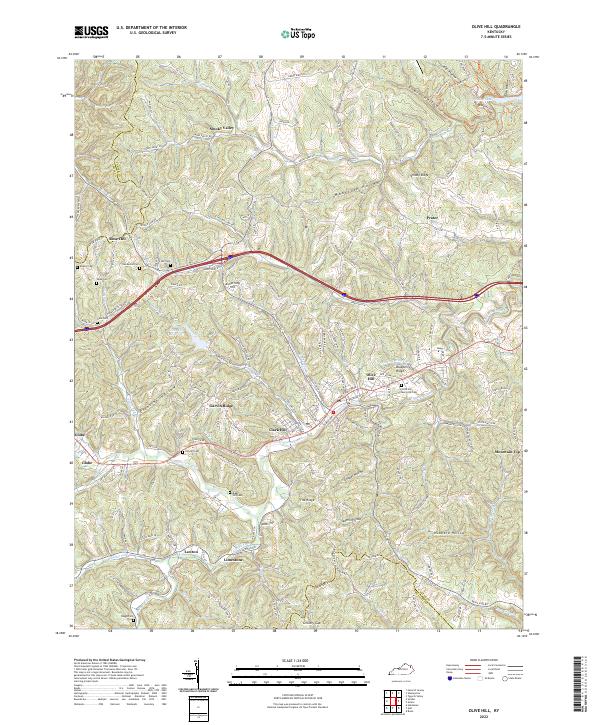 Olive Hill, KY — USGS 7.5-minute topo (2022)