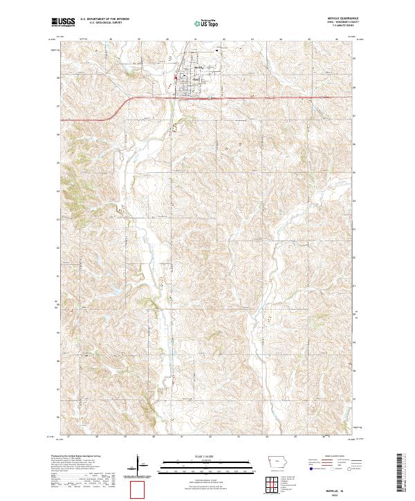 Moville, IA — USGS 7.5-minute topo (2022)