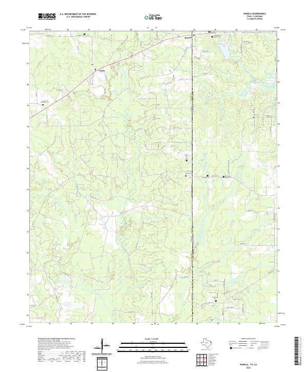 Panola, TX-LA — USGS 7.5-minute topo (2022)