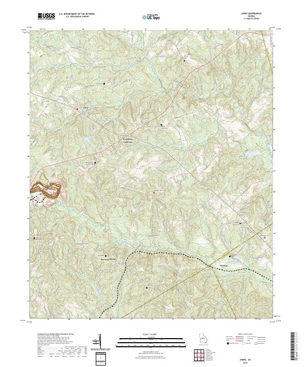 James, GA — USGS 7.5-minute topo (2024)