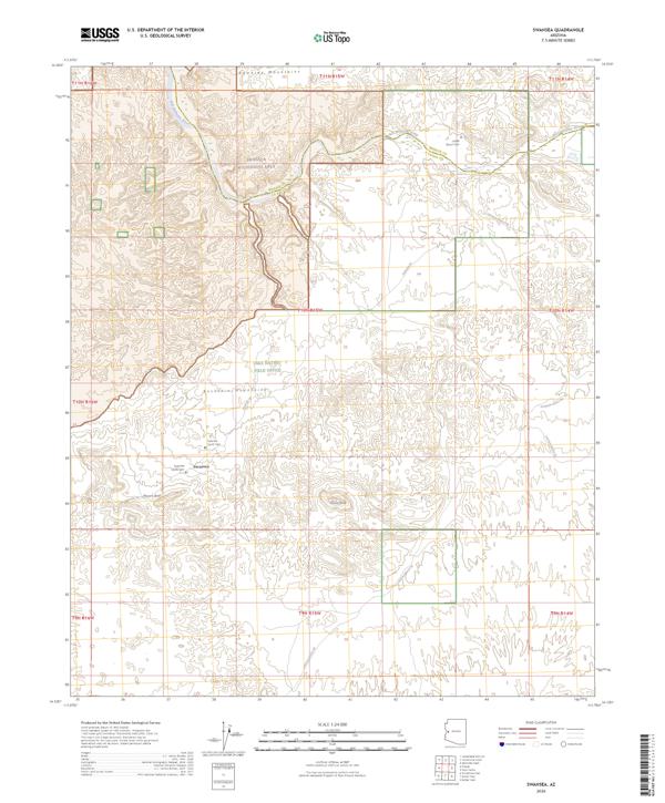 Swansea, AZ — USGS 7.5-minute topo (2026)