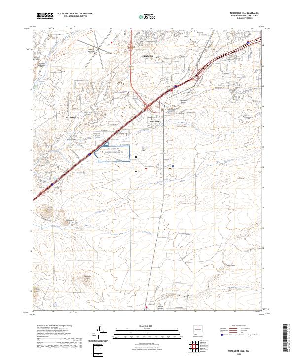 Turquoise Hill, NM — USGS 7.5-minute topo (2023)