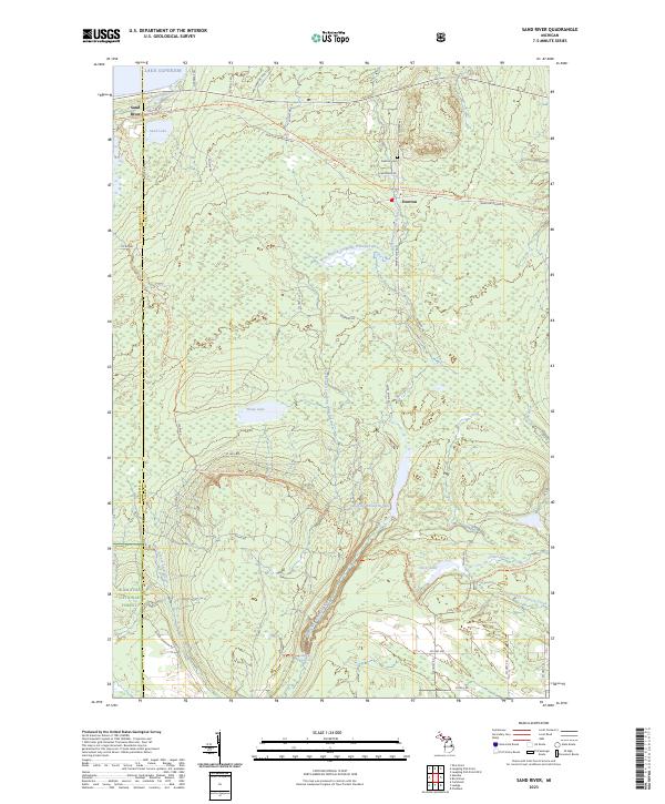 Sand River, MI — USGS 7.5-minute topo (2023)