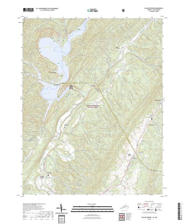 Falling Spring, VA-WV — USGS 7.5-minute topo (2022)