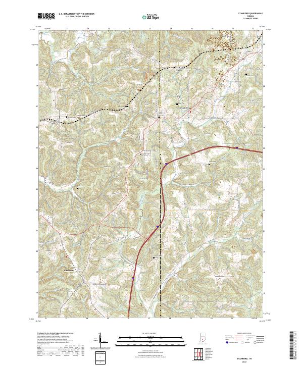 Stanford, IN — USGS 7.5-minute topo (2022)