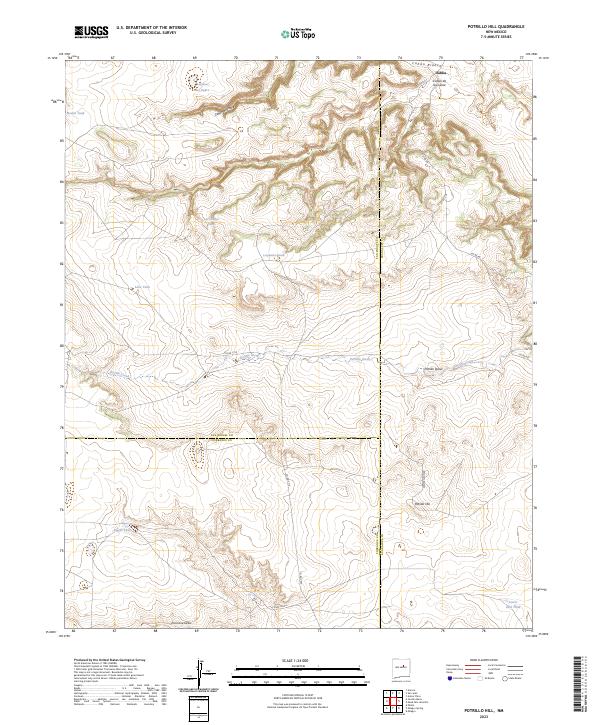 Potrillo Hill, NM — USGS 7.5-minute topo (2023)