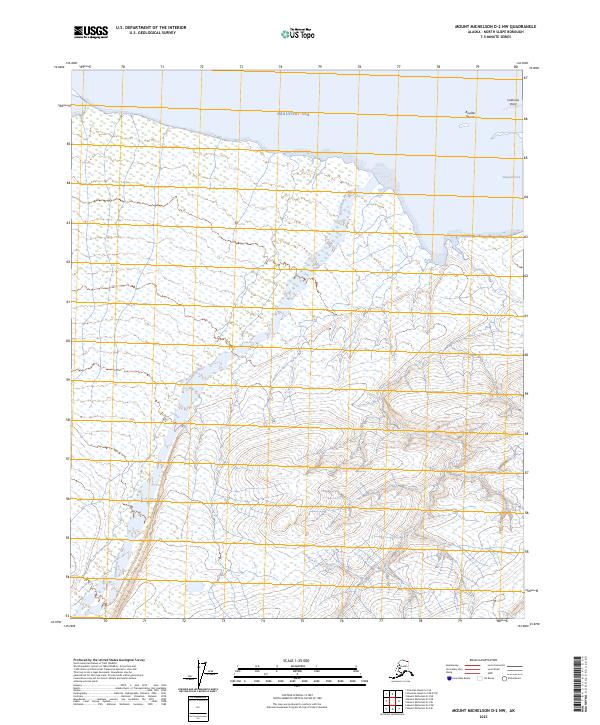 Mount Michelson D-2 NW, AK — USGS 7.5-minute topo (2023)