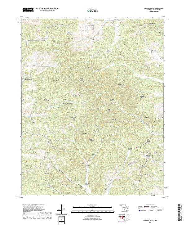Gainesville NW, MO — USGS 7.5-minute topo (2021)
