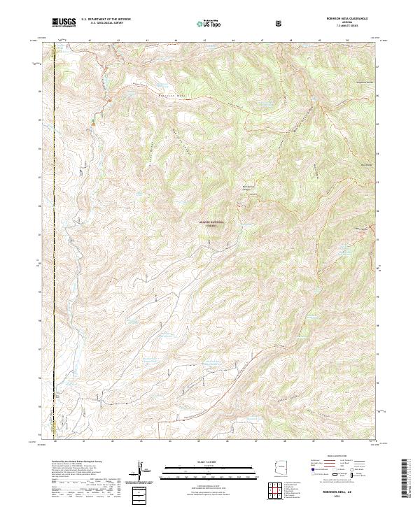 Robinson Mesa, AZ — USGS 7.5-minute topo (2021)