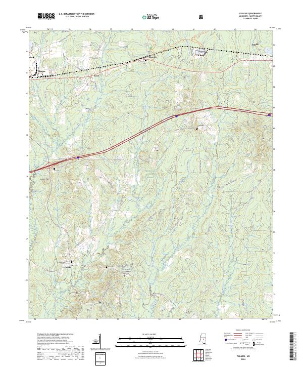 Pulaski, MS — USGS 7.5-minute topo (2024)
