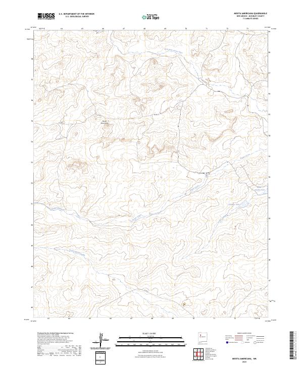 Mesita Americana, NM — USGS 7.5-minute topo (2023)