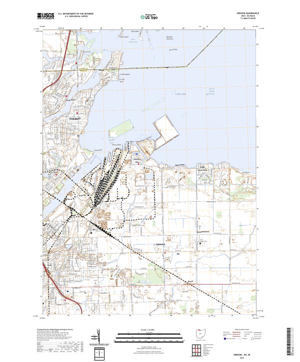 Oregon, OH-MI — USGS 7.5-minute topo (2023)