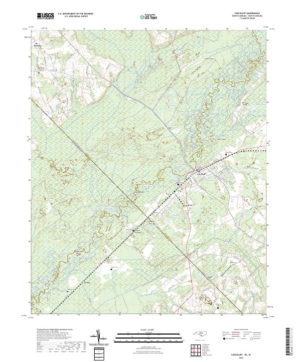 Fair Bluff, NC-SC — USGS 7.5-minute topo (2022)